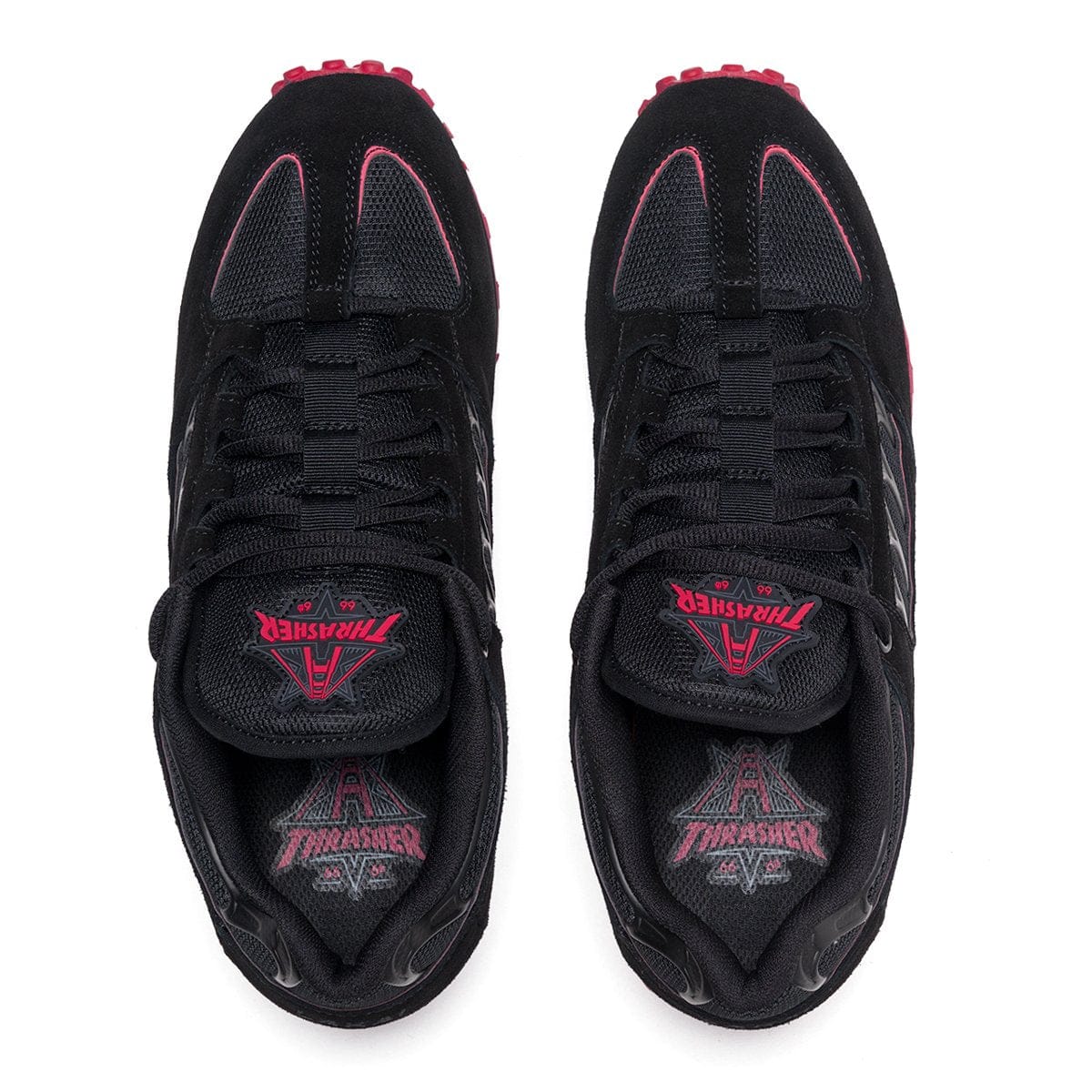 LAKAI SHOE LAKAI 7.5 Men / 9 Women Lakai Carroll - (Thrasher) Black Red Suede