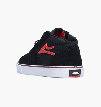 LAKAI SHOE LAKAI 2 Kids LAKAI FURA HI KIDS - BLACK RED SUEDE