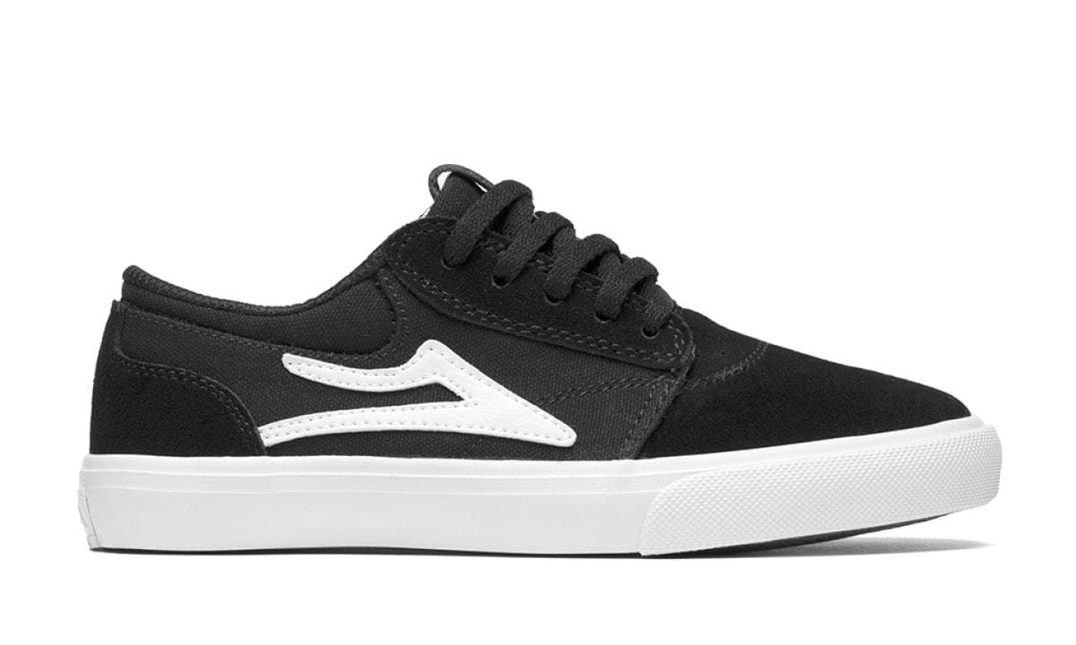 LAKAI SHOE LAKAI LAKAI GRIFFIN KIDS - BLACK WHITE SUEDE