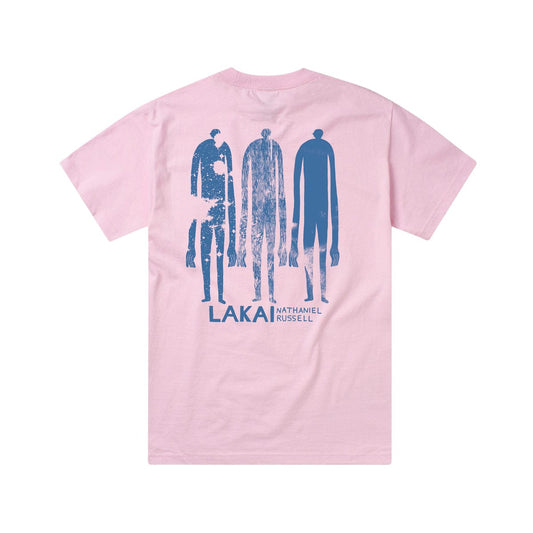 LAKAI T-SHIRT S LAKAI SPACE EARTH PEOPLE FIGURES POCKET TEE - PINK