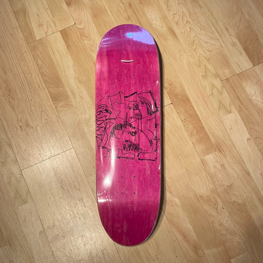 LEFTOVER SKATES DECK 9.0 Leftover Skates Pink Football Deck - 9.0