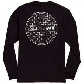OJ WHEELS LONGSLEEVE TEE S OJ SKATE JAWN L/S TEE - BLACK