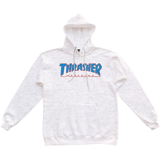 THRASHER OUTLINED HOODIE - ASH GRAY