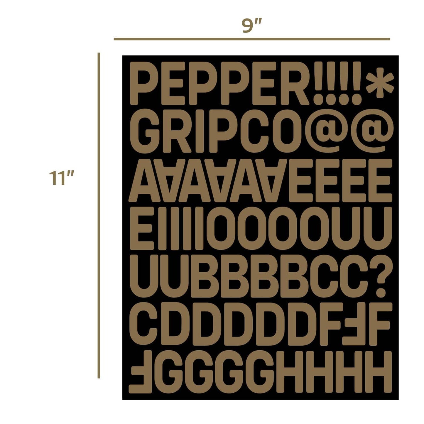 PEPPER GRIPTAPE GRIPTAPE PEPPER ALPHANUMERIC CUSTOM GRIPTAPE KIT