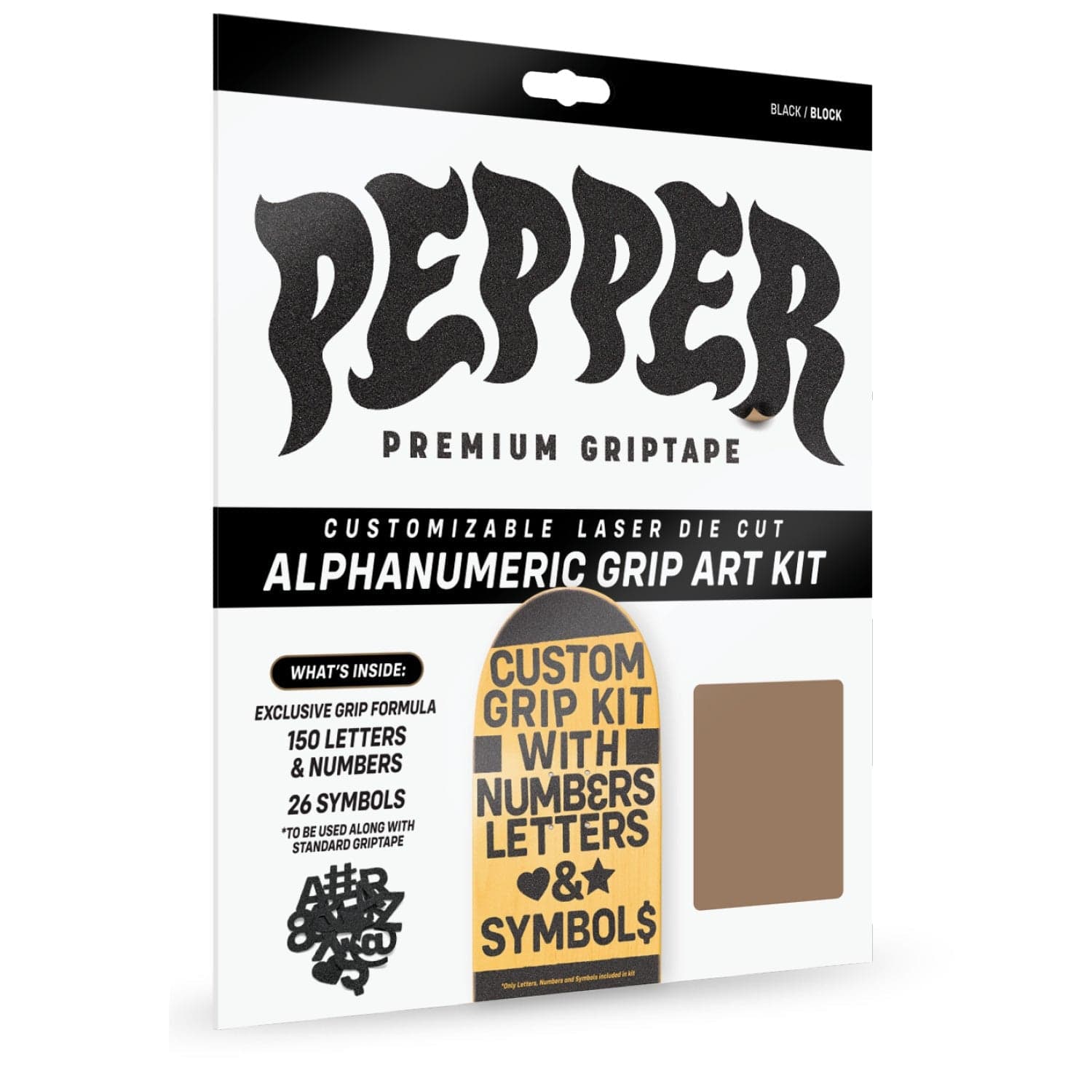 Pepper Alphanumeric Custom Griptape Kit – Holistic Skateshop