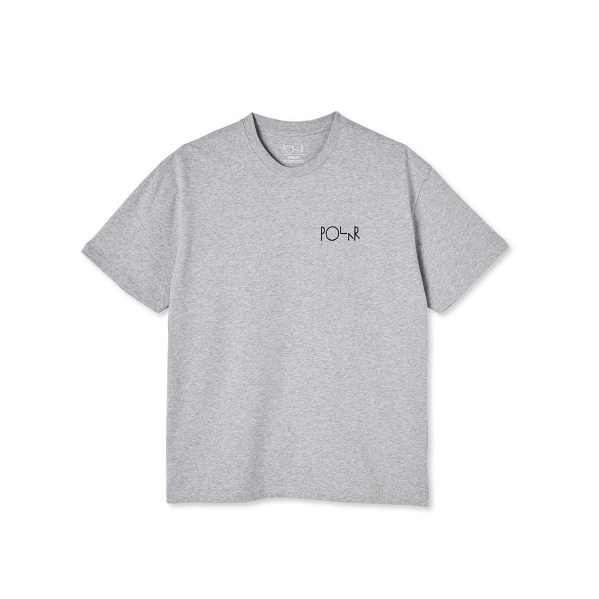 POLAR SKATE CO T-SHIRT POLAR 3 TONE FILL LOGO TEE - GREY