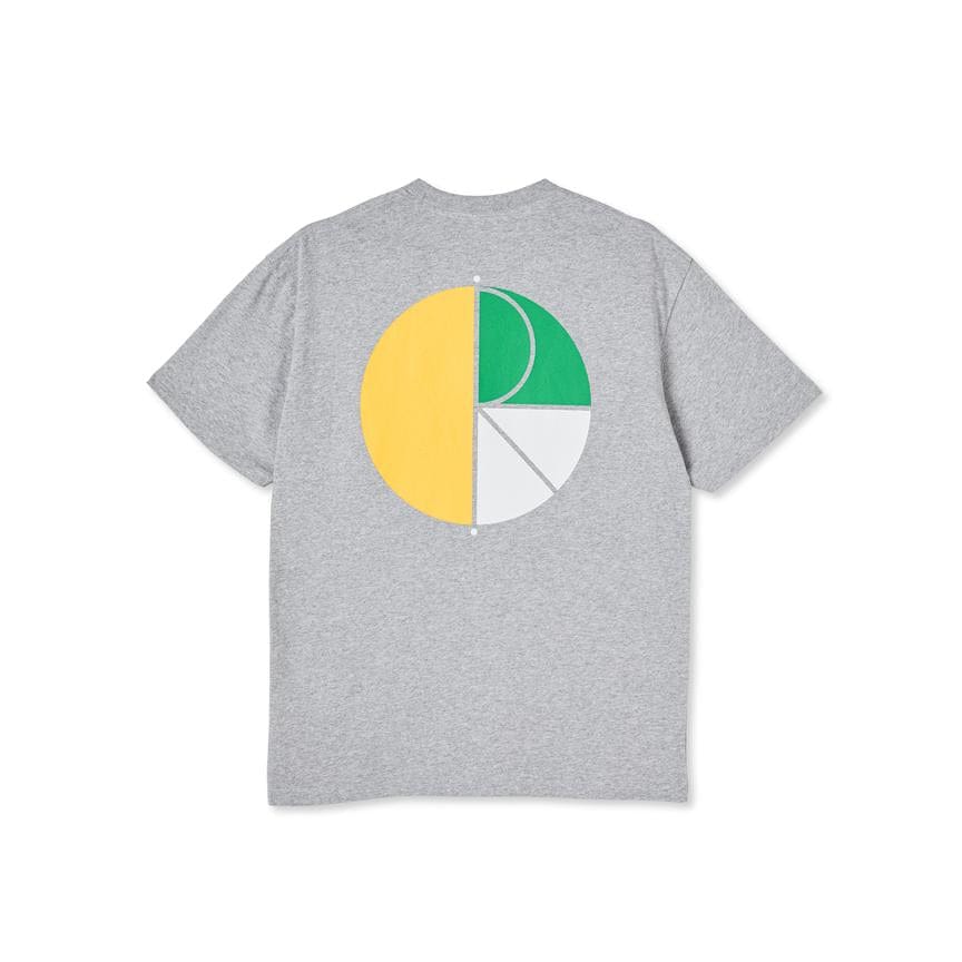 POLAR SKATE CO T-SHIRT POLAR 3 TONE FILL LOGO TEE - GREY