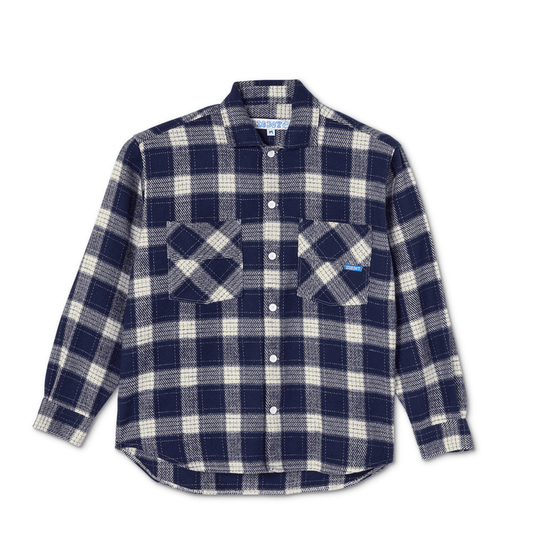 POLAR SKATE CO FLANNEL POLAR BIG BOY FLANNEL SHIRT - RICH NAVY