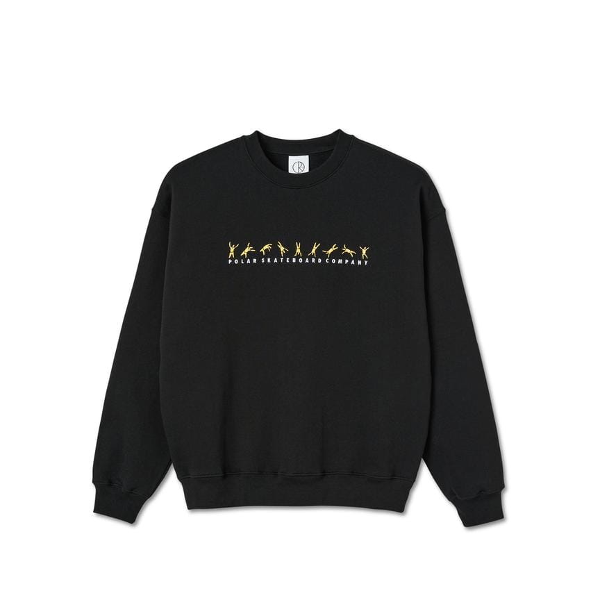POLAR SKATE CO CREWNECK POLAR CARTWHEEL CREWNECK - BLACK
