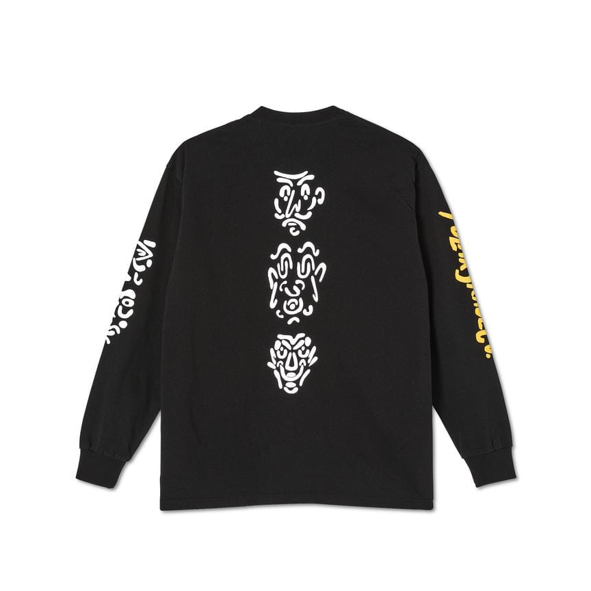 POLAR SKATE CO LONGSLEEVE TEE M POLAR FACESCAPE L/S TEE - BLACK