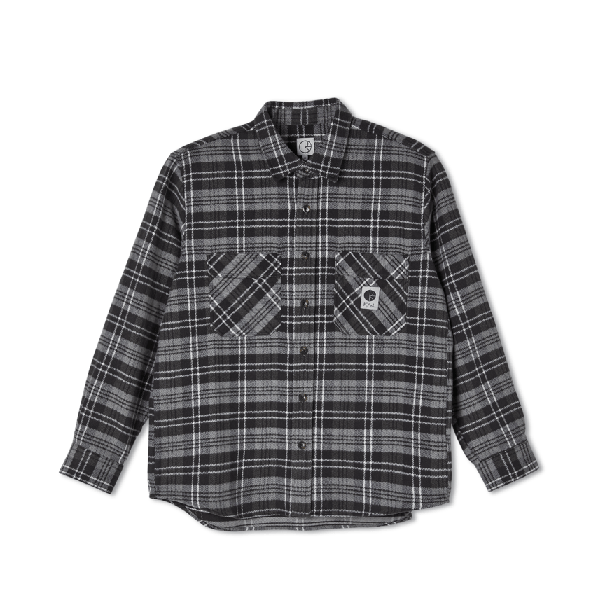 POLAR SKATE CO FLANNEL POLAR FLANNEL SHIRT - GRAPHITE