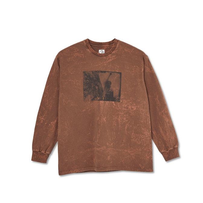 POLAR SKATE CO LONGSLEEVE TEE POLAR LEAVES AND WINDOW L/S TEE - RUST