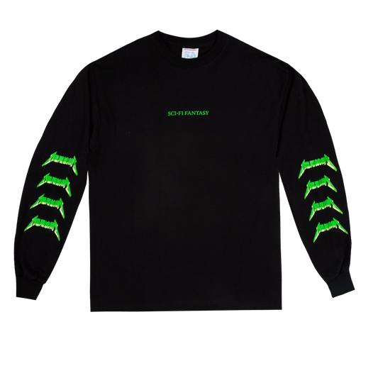 SCI-FI FANTASY LONGSLEEVE TEE SCI-FI FANTASY METAL L/S TEE - BLACK