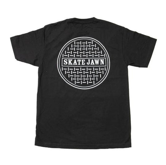 SKATE JAWN T-SHIRT Skate Jawn Sewer Cap Tee - Black
