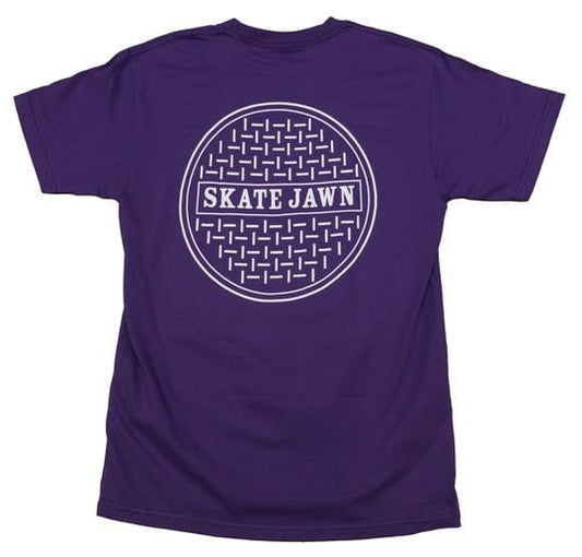 SKATE JAWN T-SHIRT SKATE JAWN SEWER CAP TEE - PURPLE