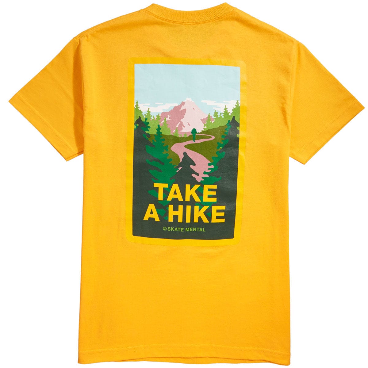 SKATEMENTAL T-SHIRT S SKATEMENTAL TAKE A HIKE TEE - GOLD