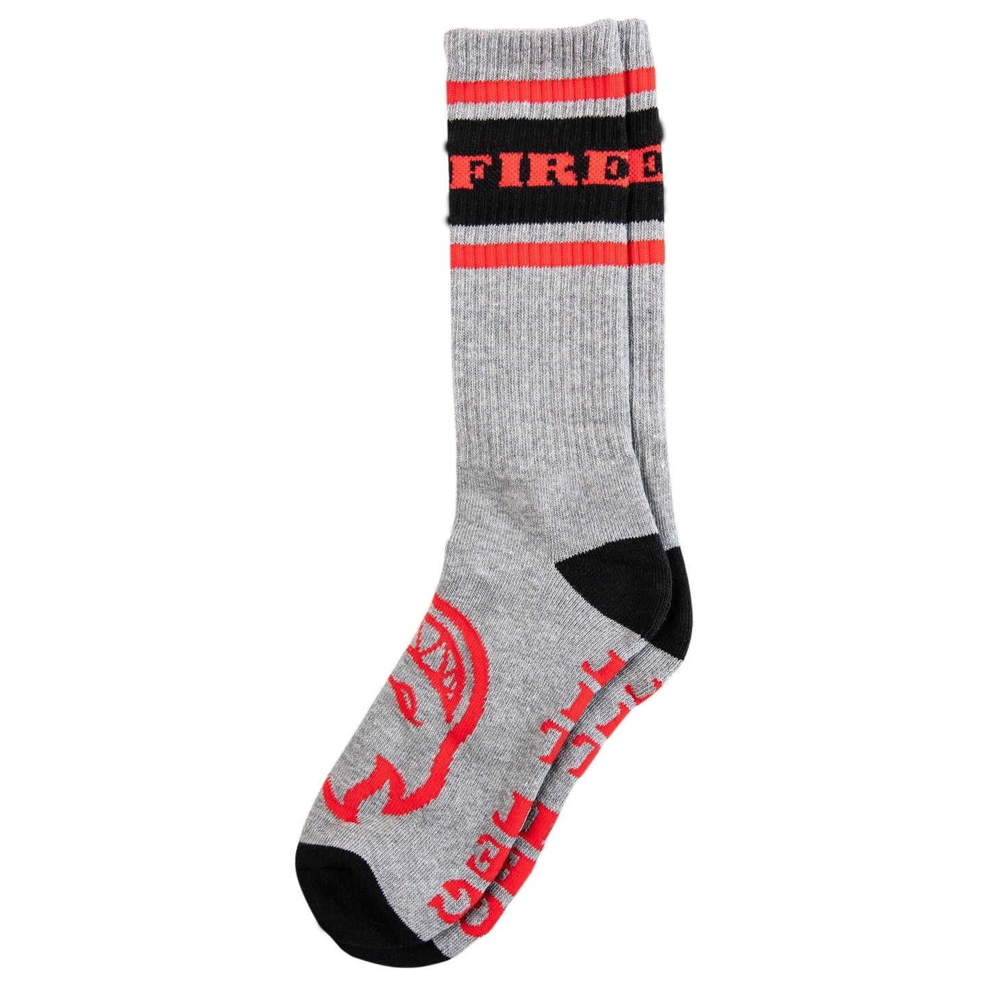 SPITFIRE SOCKS SPITFIRE '87 CLASSIC BIGHEAD SOCKS - GREY RED