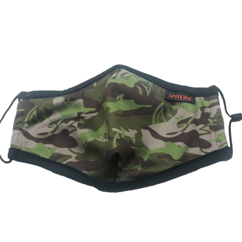 SPITFIRE FACE MASK SPITFIRE BIGHEAD CAMO FACE MASK - OLIVE GREEN