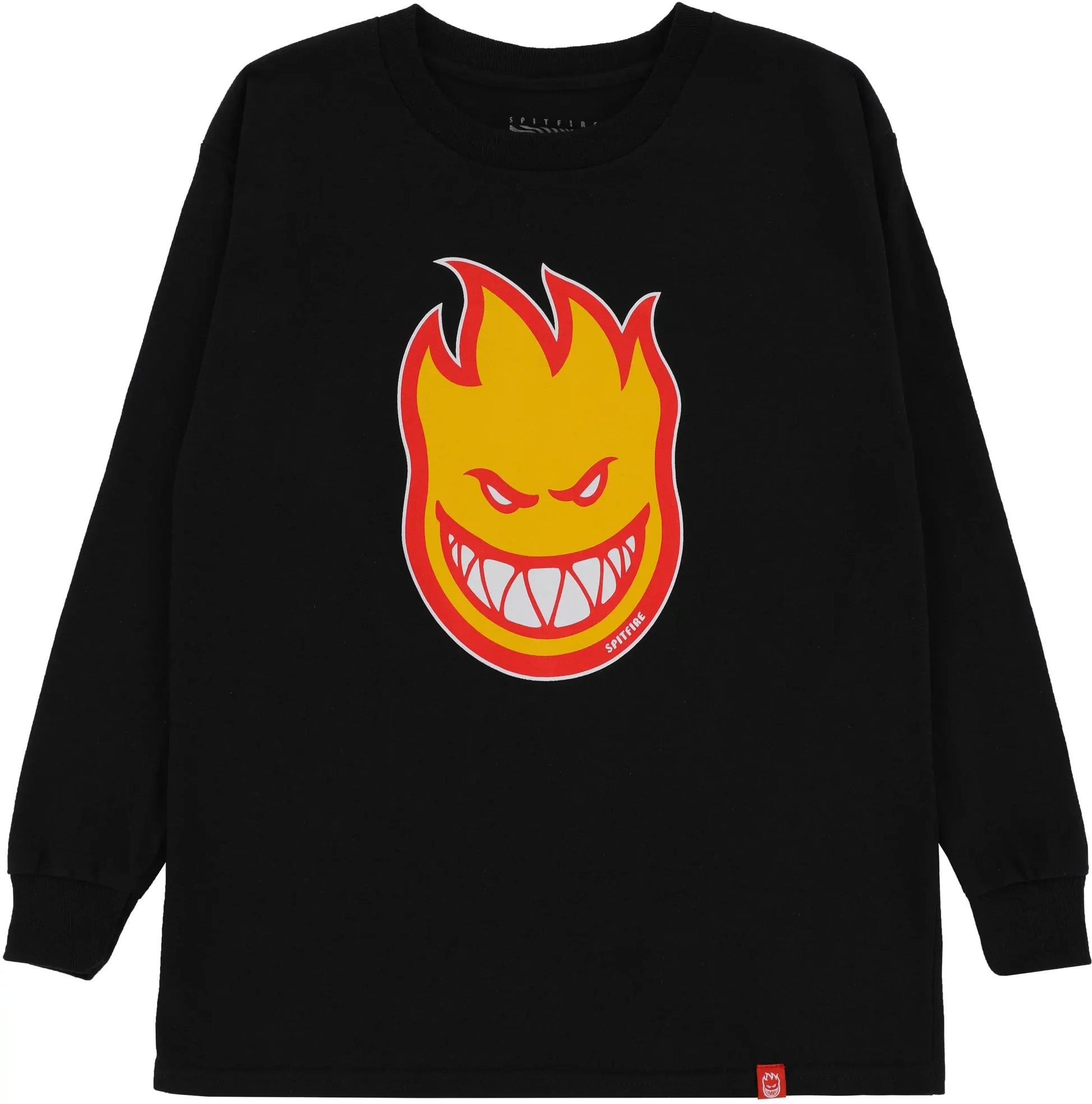SPITFIRE YOUTH LONGSLEEVE TEE SPITFIRE BIGHEAD FILL YOUTH L/S TEE - BLACK GOLD RED
