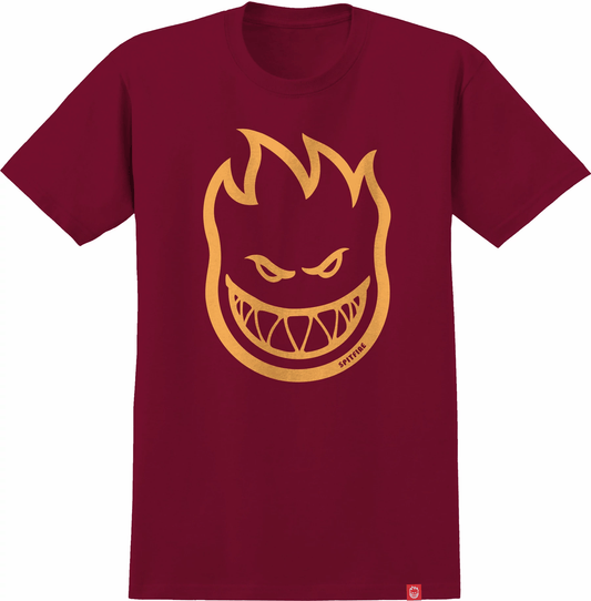 SPITFIRE T-SHIRT SPITFIRE BIGHEAD TEE - CARDINAL ORANGE