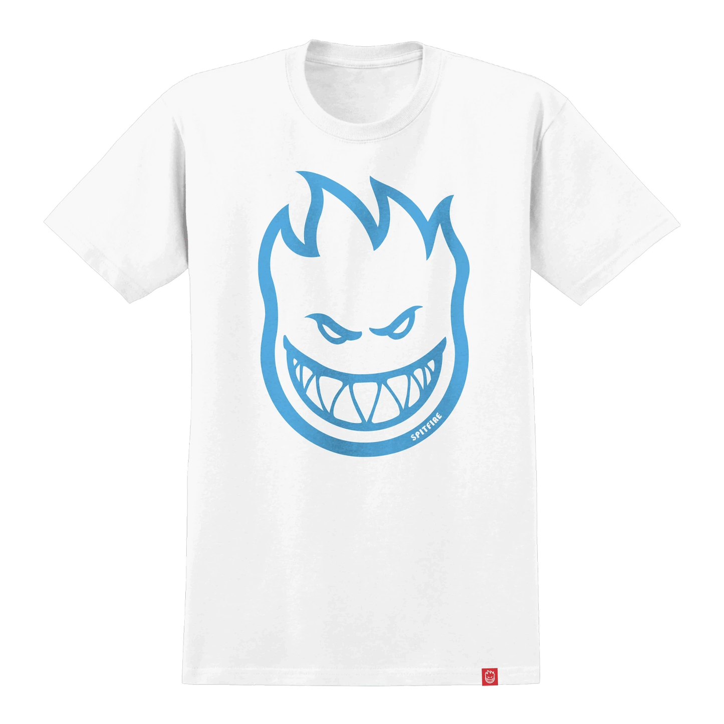 SPITFIRE T-SHIRT S SPITFIRE BIGHEAD TEE - WHITE LIGHT BLUE