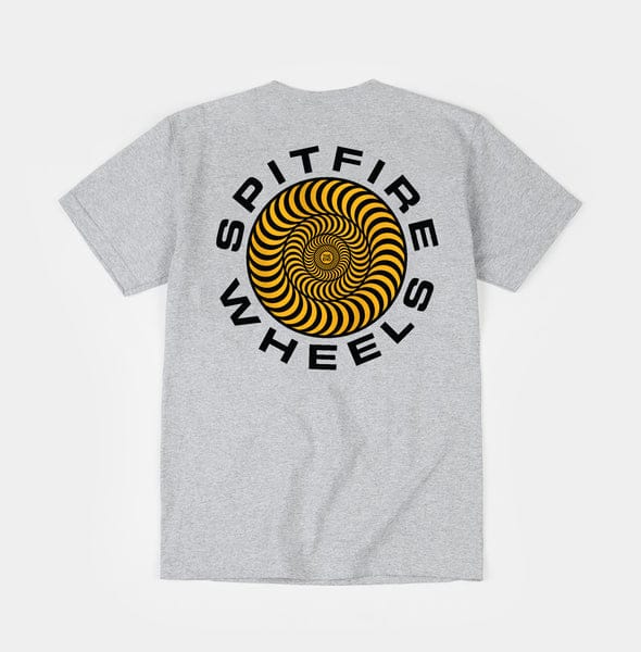 SPITFIRE T-SHIRT SPITFIRE CLASSIC '87 SWIRL TEE - ASH GOLD