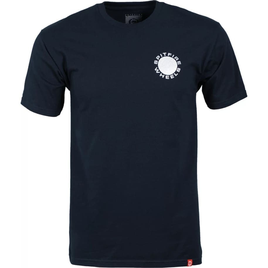 SPITFIRE T-SHIRT S SPITFIRE CLASSIC '87 SWIRL TEE - NAVY  METALLIC