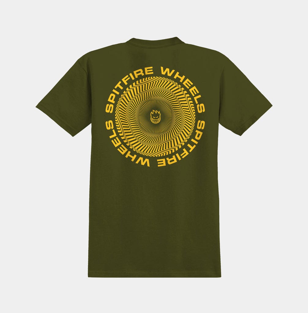 SPITFIRE T-SHIRT Spitfire Classic Vortex Tee - Military Green