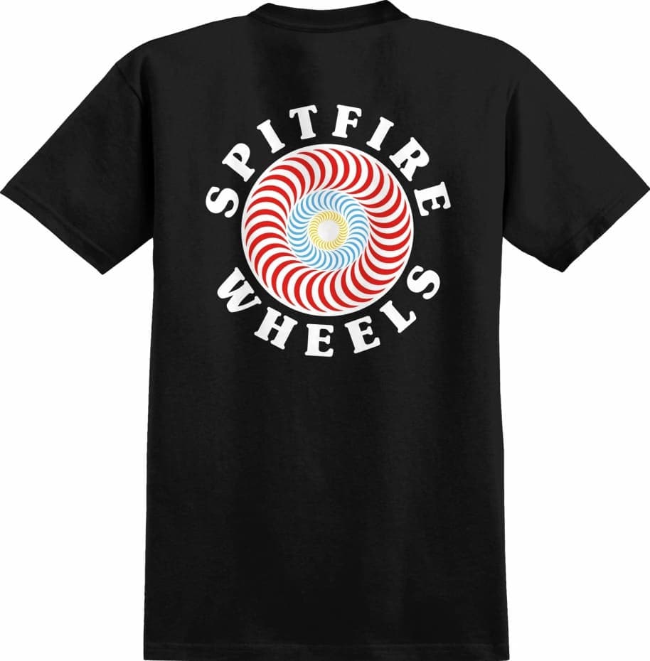 SPITFIRE T-SHIRT S SPITFIRE OG CLASSIC FILL TEE - BLACK RED