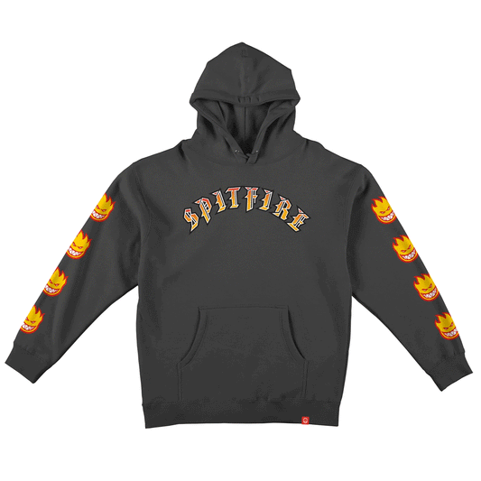 SPITFIRE HOODIE S SPITFIRE OLD E BIGHEAD FILL SLEEVE HOODIE - CHARCOAL