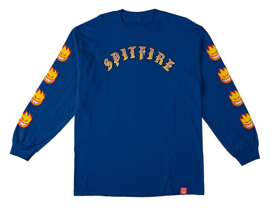 SPITFIRE LONGSLEEVE TEE SPITFIRE OLD E BIGHEAD L/S TEE - ROYAL