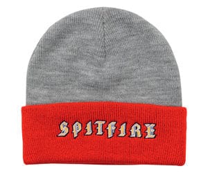 SPITFIRE BEANIE SPITFIRE OLD E CUFF BEANIE - GREY RED