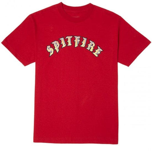 SPITFIRE T-SHIRT SPITFIRE OLD E TEE - CARDINAL