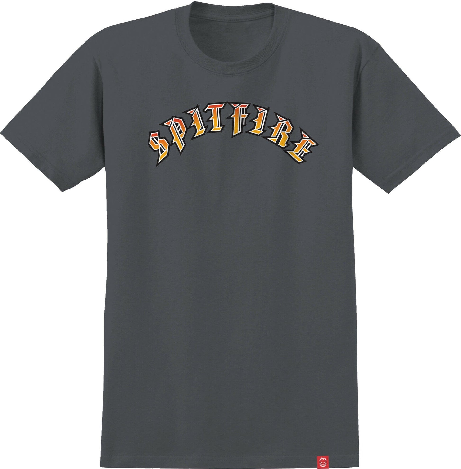 SPITFIRE T-SHIRT SPITFIRE OLD E TEE - CHARCOAL