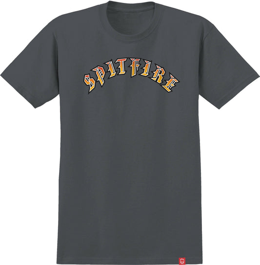 SPITFIRE T-SHIRT SPITFIRE OLD E TEE - CHARCOAL