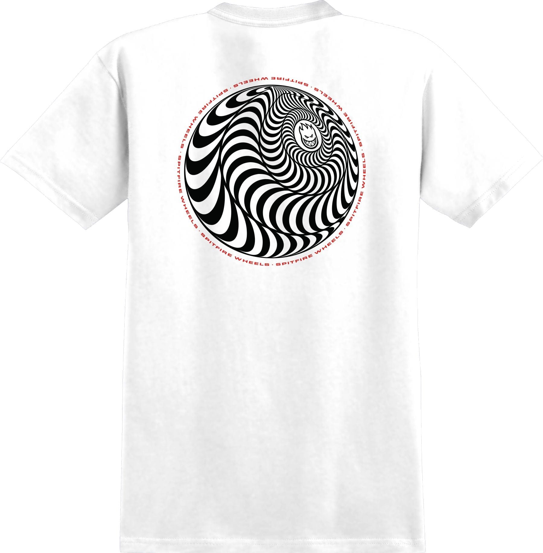 SPITFIRE T-SHIRT SPITFIRE SKEWED CLASSIC POCKET TEE - WHITE BLACK