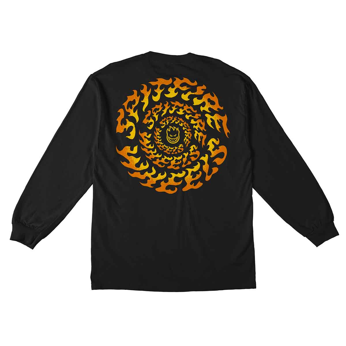 SPITFIRE LONGSLEEVE TEE SPITFIRE TORCHED SCRIPT L/S TEE - BLACK ORANGE