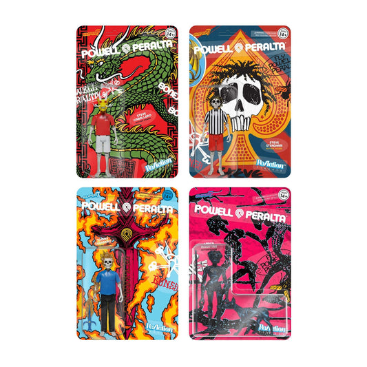 SUPER 7 VINYL TOY Super 7 Powell Peralta Bones Brigade Reaction Figures - 4 Pack
