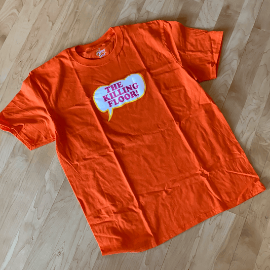 THE KILLING FLOOR T-SHIRT M THE KILLING FLOOR SPEECH BUBBLE TEE - ORANGE