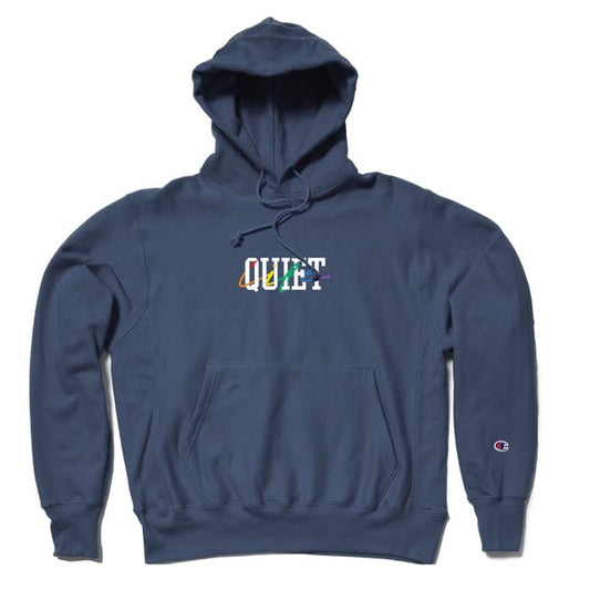 THE QUIET LIFE HOODIE The Quiet Life Quiet Rainbow Champion Hoodie - Navy