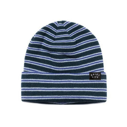 THE QUIET LIFE BEANIE The Quiet Life Stripe Beanie - Green Blue
