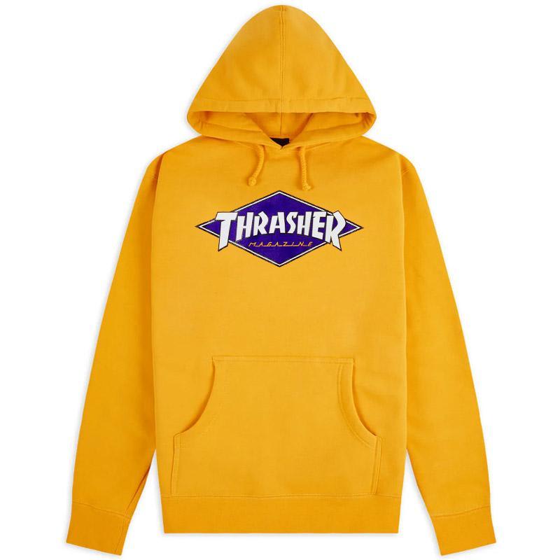 THRASHER HOODIE S THRASHER DIAMOND LOGO HOODIE - YELLOW