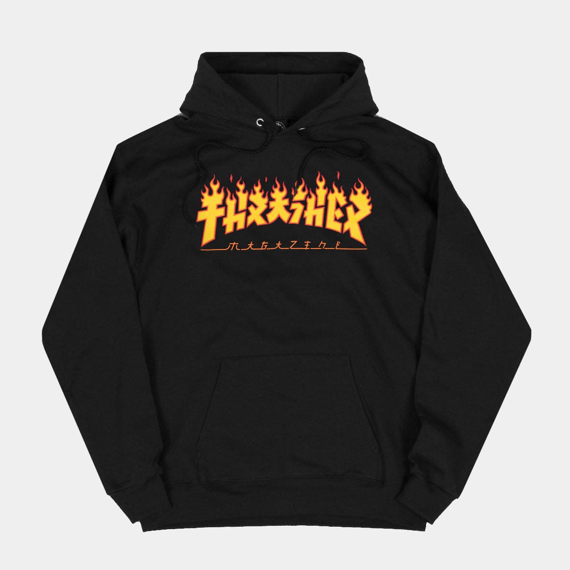 THRASHER HOODIE S THRASHER GODZILLA FLAME HOODIE - BLACK