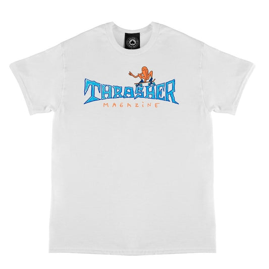THRASHER T-SHIRT M THRASHER GONZ THUMBS UP TEE - WHITE