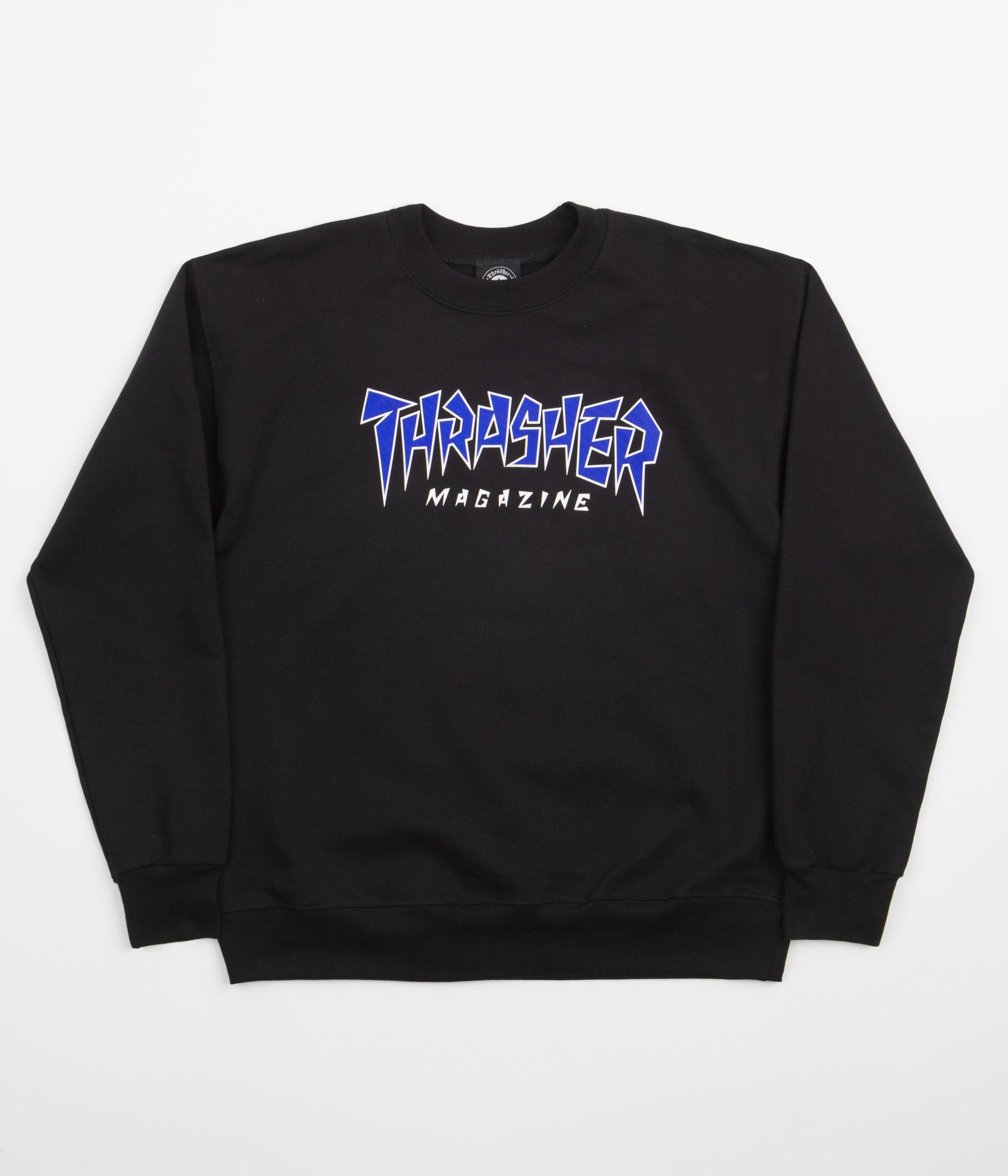 THRASHER CREWNECK S THRASHER JAGGED LOGO CREWNECK - BLACK