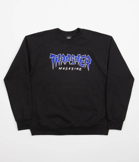 THRASHER CREWNECK S THRASHER JAGGED LOGO CREWNECK - BLACK