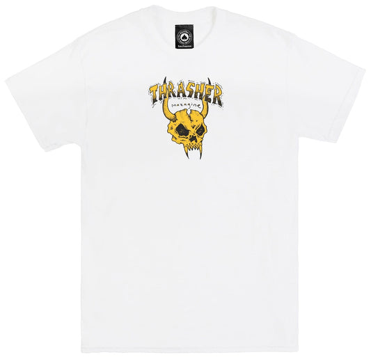 THRASHER T-SHIRT Thrasher Magazine Barbarian Tee - White