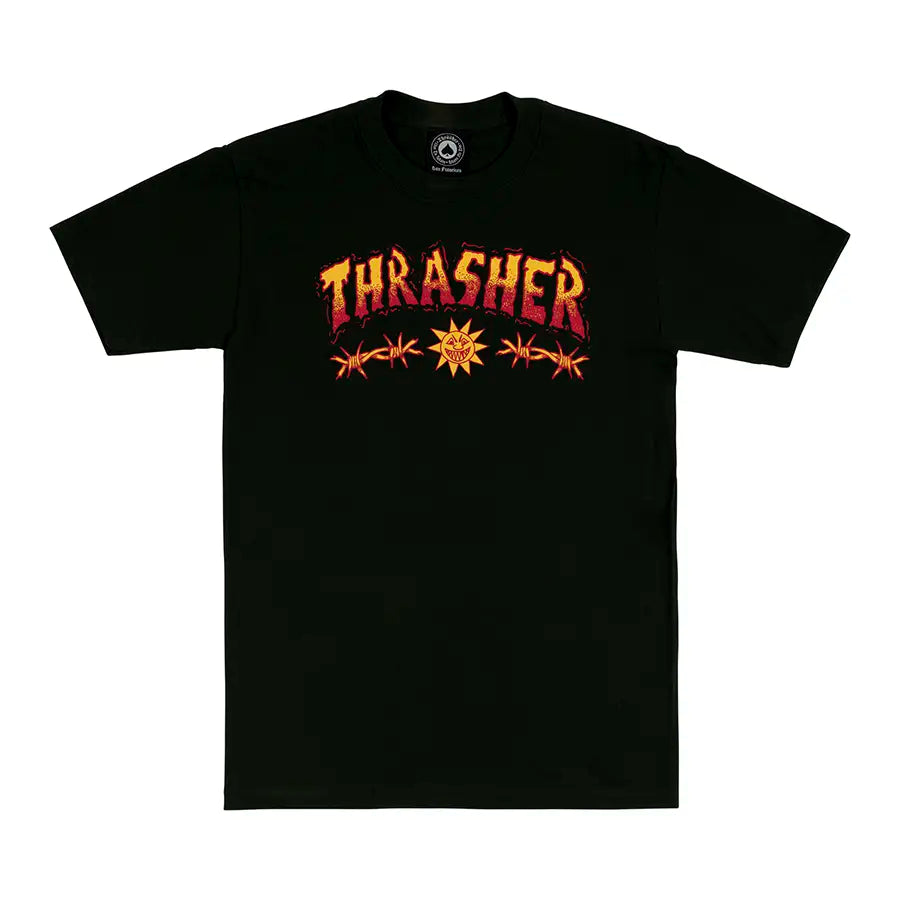 THRASHER T-SHIRT Thrasher Magazine Sketch Tee - Black