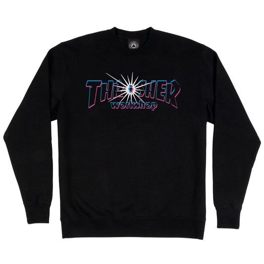 THRASHER CREWNECK S Thrasher Magazine X Alien Workshop Nova Crewneck - Black