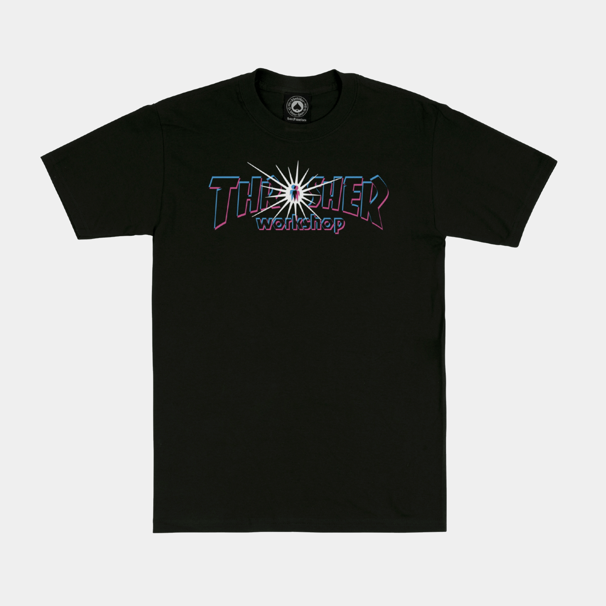 THRASHER T-SHIRT Thrasher Magazine X Alien Workshop Nova Tee - Black